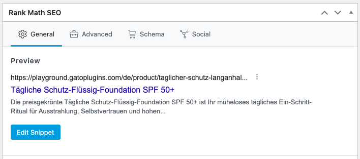 Übersetzte SEO-Titel und Beschreibungen